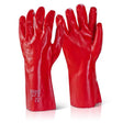 PVC Red Gauntlet Gloves