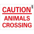 Caution Animals Crossing Farm Sign