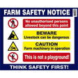 Farm Safety Notice Sign
