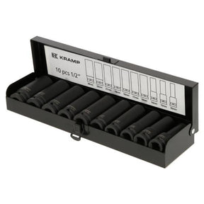 KRAMP Impact Socket Set Long 1/2in 10pcs