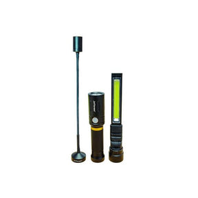 Jefferson 300lm 3-in-1 Interchangeable Rechargeable LED Lamp & Torch Kit