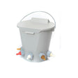 HIKO CALF BUCKET 9LTR GREY + BALLVALVE + TEAT