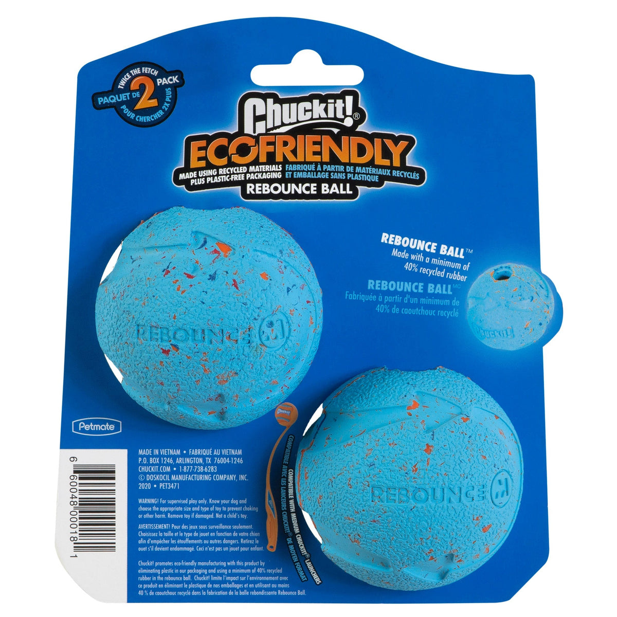 Chuckit! Rebounce Fetch Ball M (2-pack)