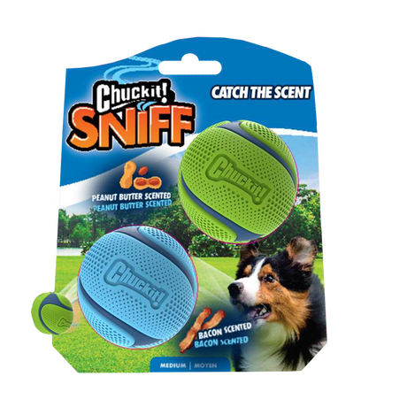 Chuckit! Sniff Fetch Ball Bacon & Peanut Butter