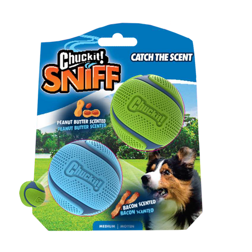 Chuckit! Sniff Fetch Ball Bacon & Peanut Butter