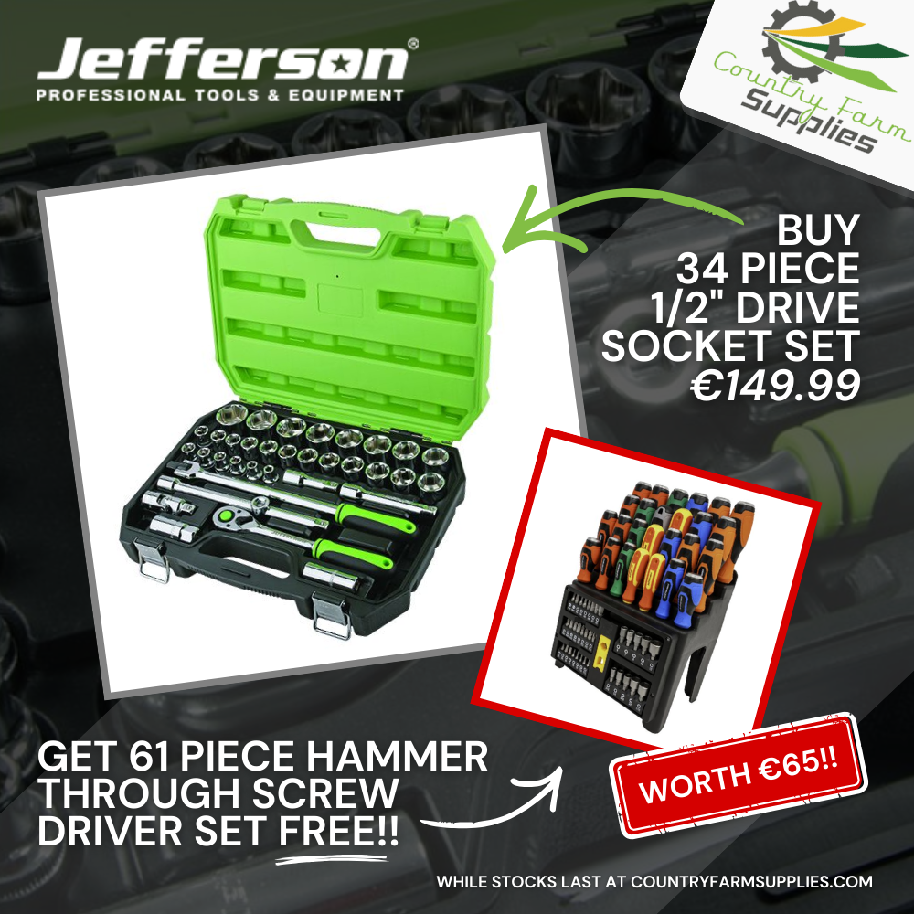 Jefferson 34 Piece 1/2 Socket Set