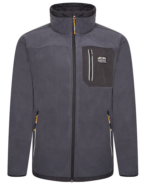 JCB Workwear Trade Fleece Jacket Full Zip Steel