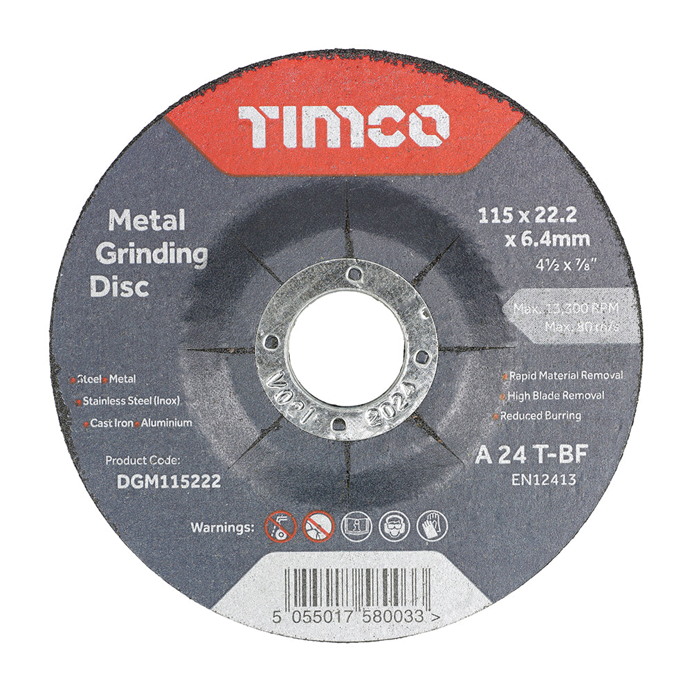 Timco Bonded Abrasive Disc - For Grinding