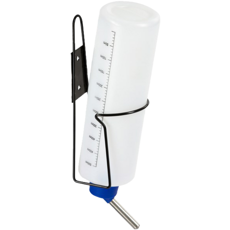 Drinking bottle with metal holder