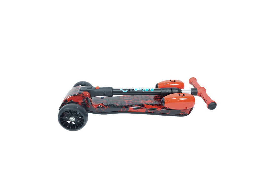 MistX 3 Wheel Foldable Kids Push Vapour Scooter Red