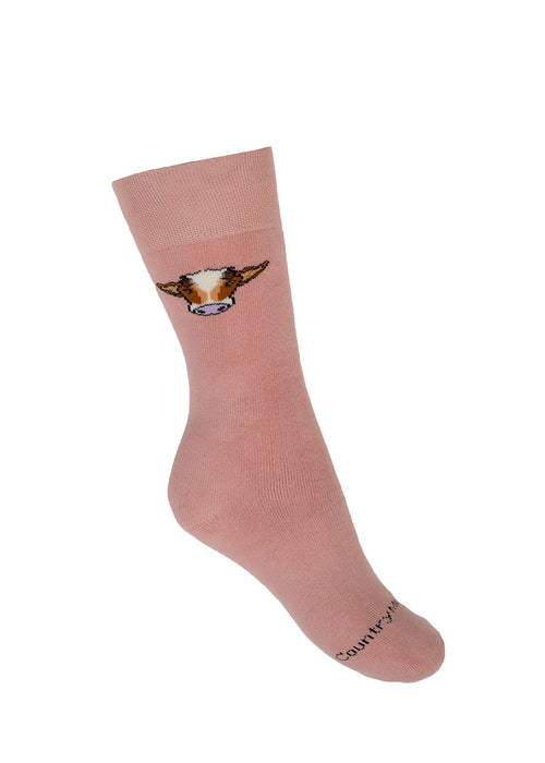 Pink Thick Crew Socks