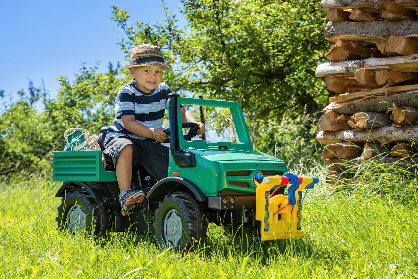 R038244 Pedal tractor, Mercedes Benz, Unimog Forestry