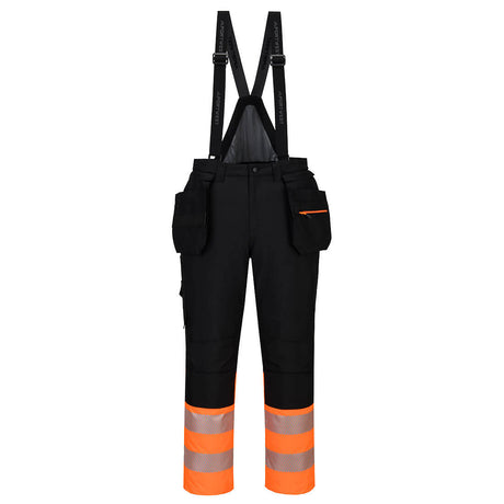 Portwest DX437 DX4 Hi-Vis Class 1 Winter Bib and Brace Orange/Black