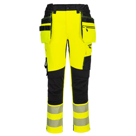 Portwest DX454 DX4 Hi-Vis Detachable Holster Pocket Craft Trousers Yellow/Black
