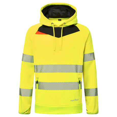 Portwest DX483 DX4 Hi-Vis Overhead Hoodie Yellow/Black