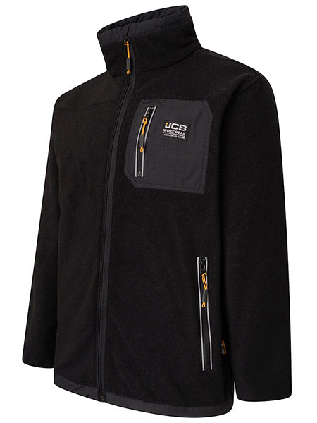 JCB Workwear Trade Fleece Full Zip Black