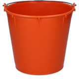 Bucket 7 l with handle Orange