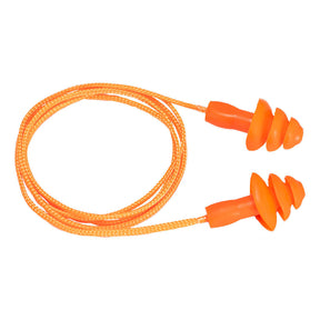 Portwest EP04 Reusable Corded TPR Ear Plugs (50 Pairs) Orange