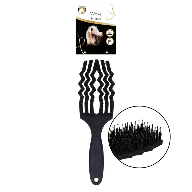 Excellent Horse Wave Brush Black