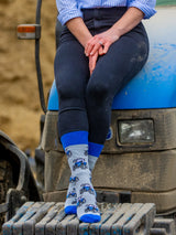 Blue Tractor Crew Socks