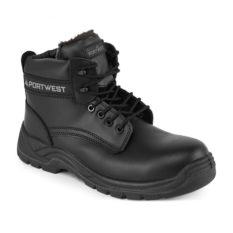 Portwest FC12 Composite Leather Winter Ankle Boot S3S SR Black