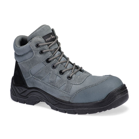 Portwest FC20 Composite Textile and Suede Ankle Boot S1PL SR FO Metal Grey