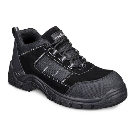 Portwest FC24 Composite Textile Suede Low Shoe S1 SR FO Black