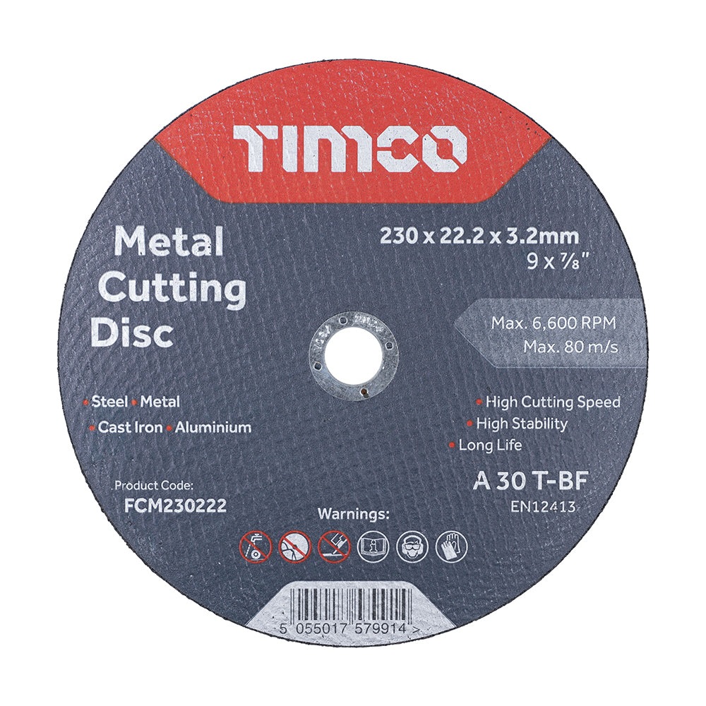 Timco Bonded Abrasive Disc - For Cutting