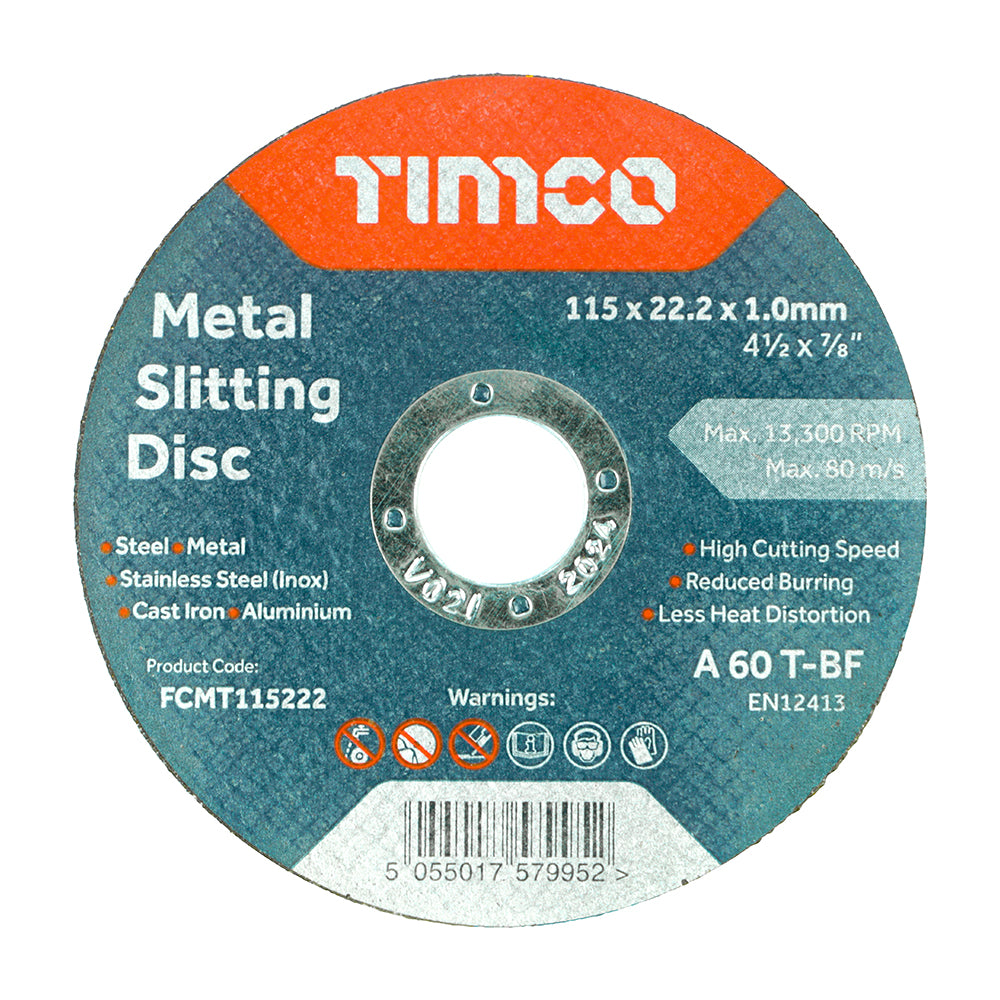 Timco Bonded Abrasive Disc - For Cutting