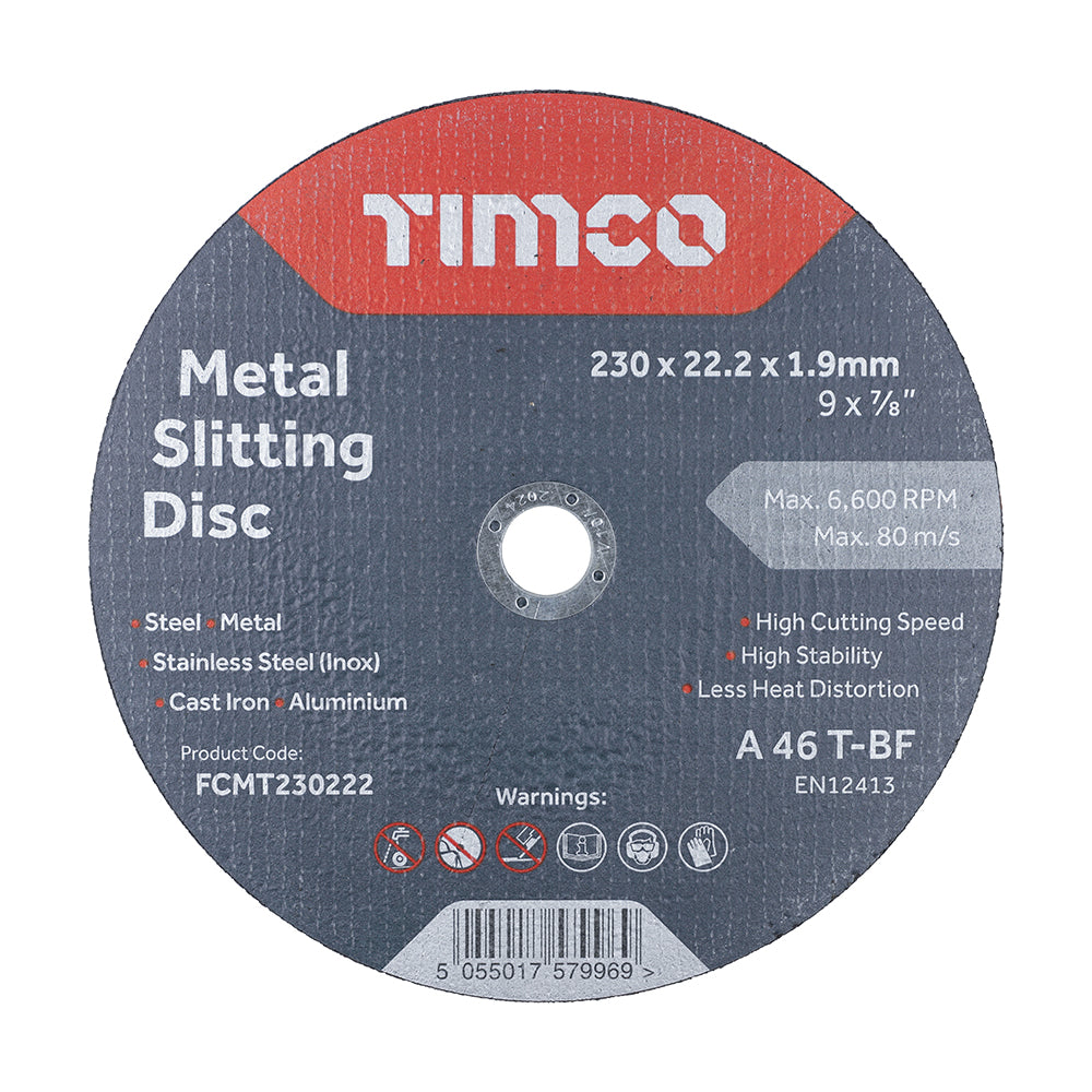 Timco Bonded Abrasive Disc - For Cutting