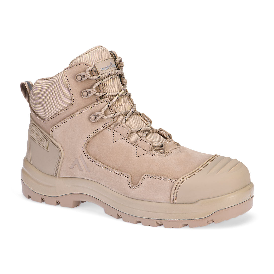 Portwest FD04 Composite Nubuck Leather Mid Boot S3S HRO SR FO SC LG Stone