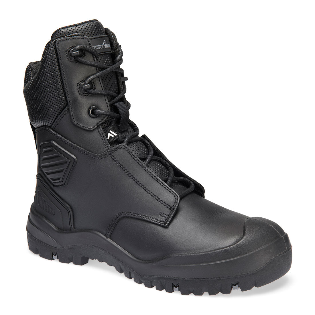 Portwest FT31 Steel Leather Shin Boot S3 SC HRO HI CI LG SR FO Black