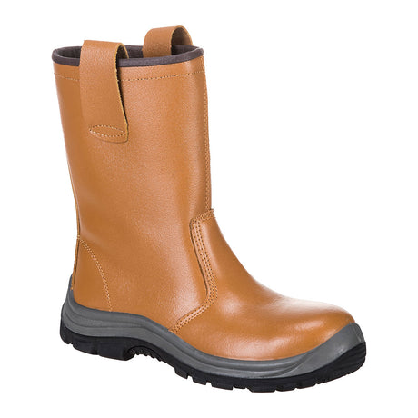 Portwest FW06 Steel Action Leather Rigger Boot S1P HRO SRC CI Tan