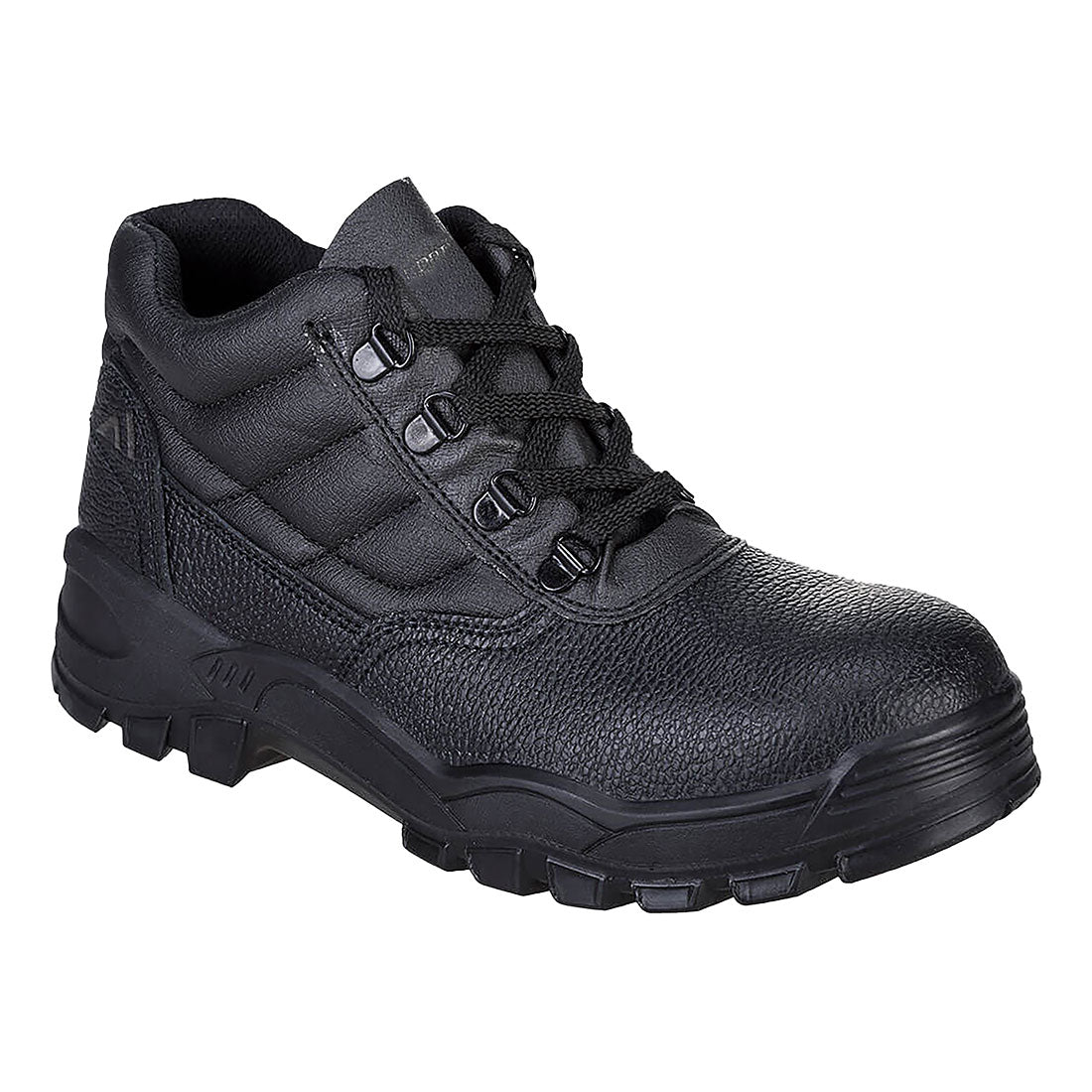 Portwest FW10 Steel Split Leather Mid Boot S1P SR Black