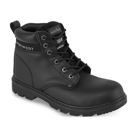 Portwest FW11 Steel Leather Ankle Boot S3 SR Black