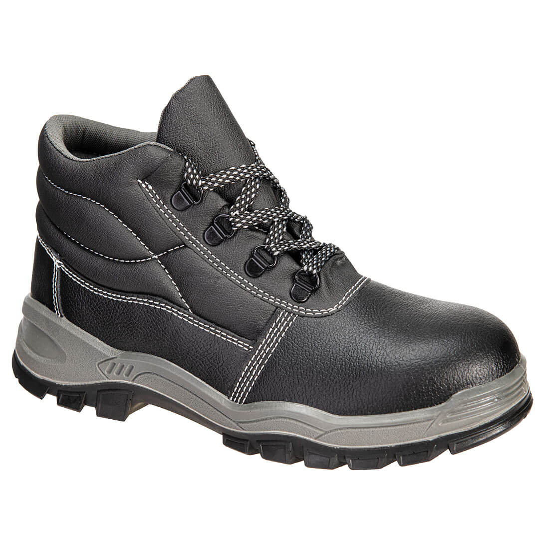 Portwest FW23 Steel Action Leather Mid Boot S3 SR FO Black