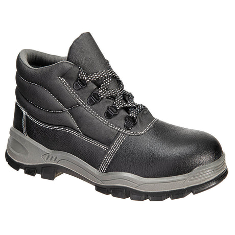 Portwest FW23 Steel Action Leather Mid Boot S3 SR FO Black