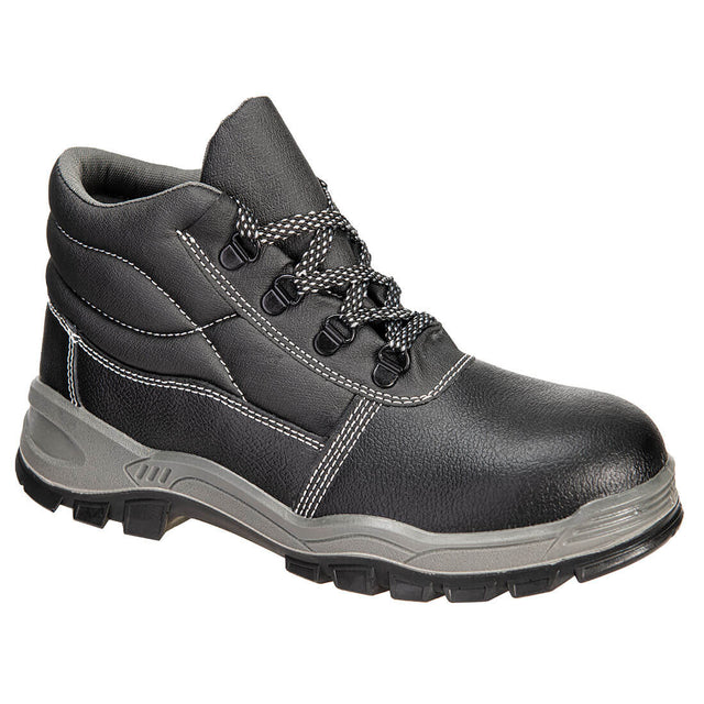 Portwest FW23 Steel Action Leather Mid Boot S3 SR FO Black