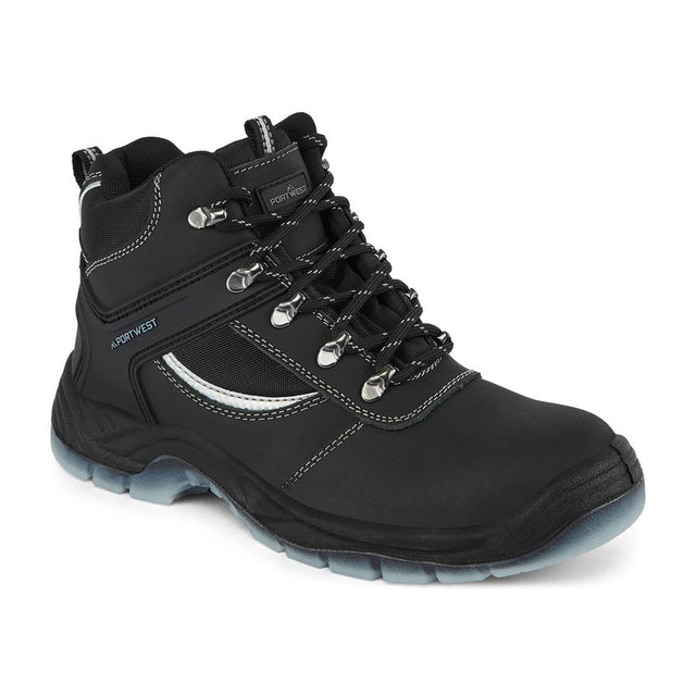 Portwest FW69 Steel Leather Hiker Boot S3 SR FO Black