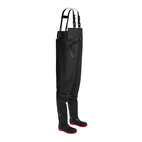 Portwest FW74 Steel PVC Chest Wader S5 FO Black