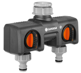 Gardena Twin Tap Connector 3/4" and 1"