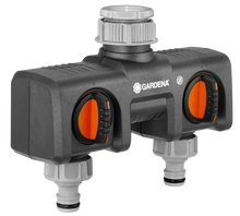 Gardena Twin Tap Connector 3/4" and 1"