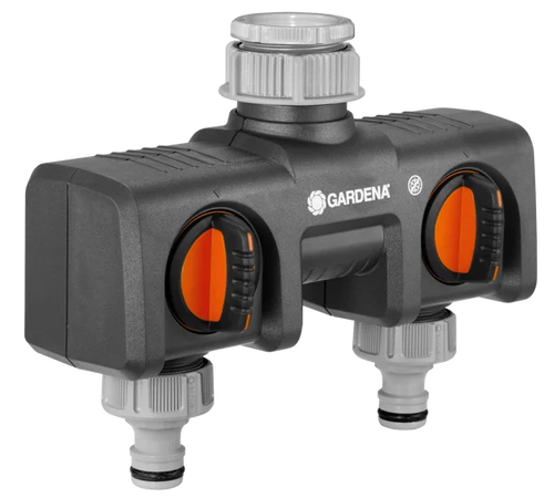 Gardena Twin Tap Connector 3/4" and 1"