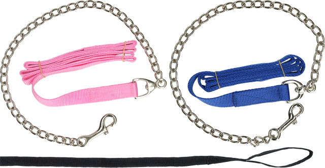 Lead rope with chain black 250 cm