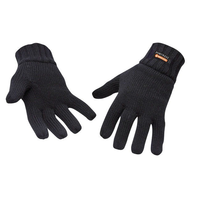 Portwest GL13 Insulated Knit Glove Black