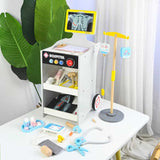 Wooden Play Doctor's Medical Cart for Children
