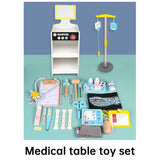 Wooden Play Doctor's Medical Cart for Children