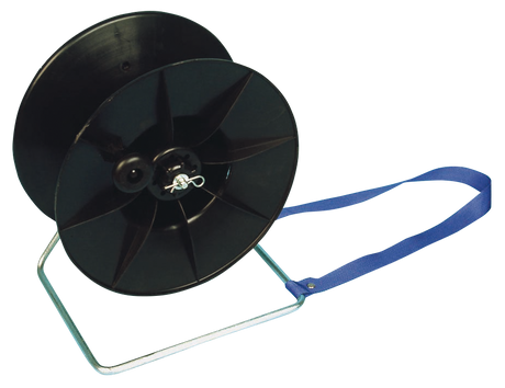 Reel for tape and wire with carrying strap