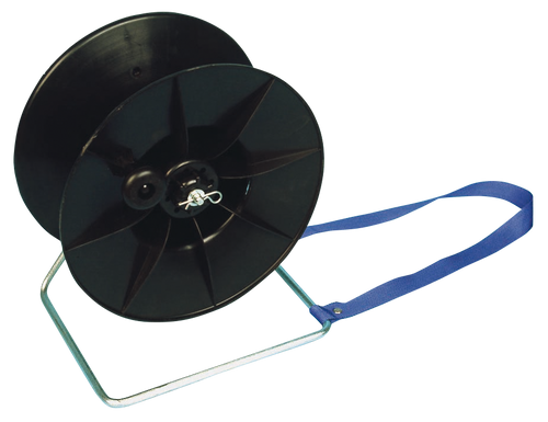 Reel for tape and wire with carrying strap