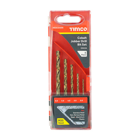 Timco HSS Cobalt Jobber Drill Bit Tins